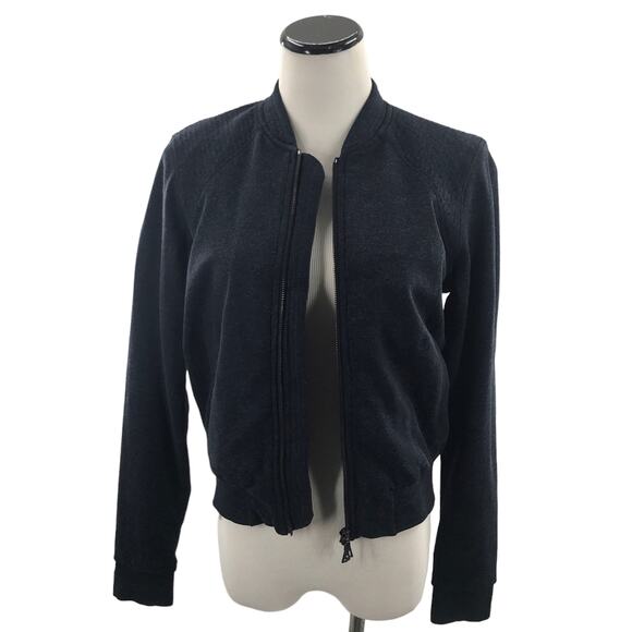 Kit & Ace Blue Jordan Cashmere Blend Bomber Jacket - Picture 6 of 12